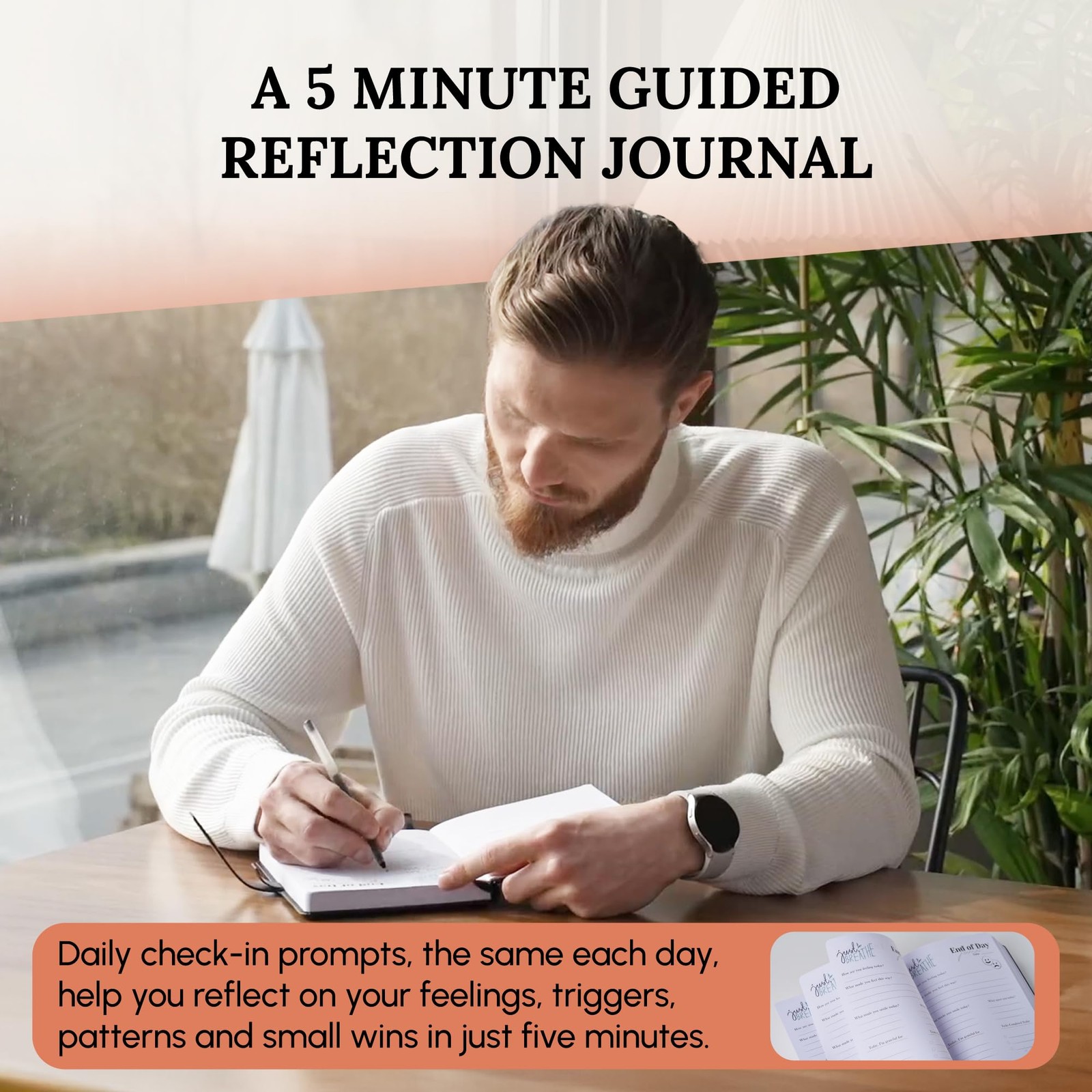 Tayri End of Day Journal – 5 Minute Daily Gratitude & Reflection Black