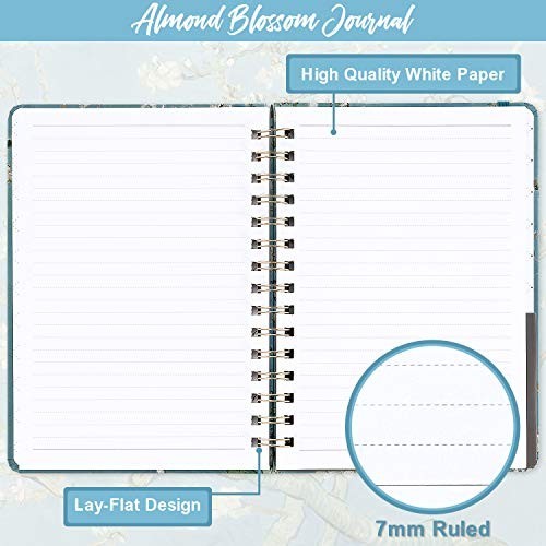 Hardcover Ruled Journal Notebook 6.3×8.35 Spiral College Ruled 134 Pages