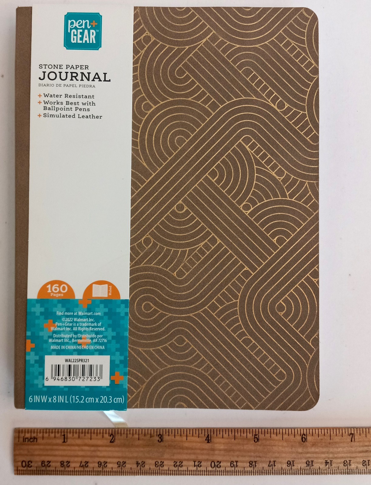 Stone Paper Ruled Journal 6 x 8 inch 160 Pages Pen+Gear Blank