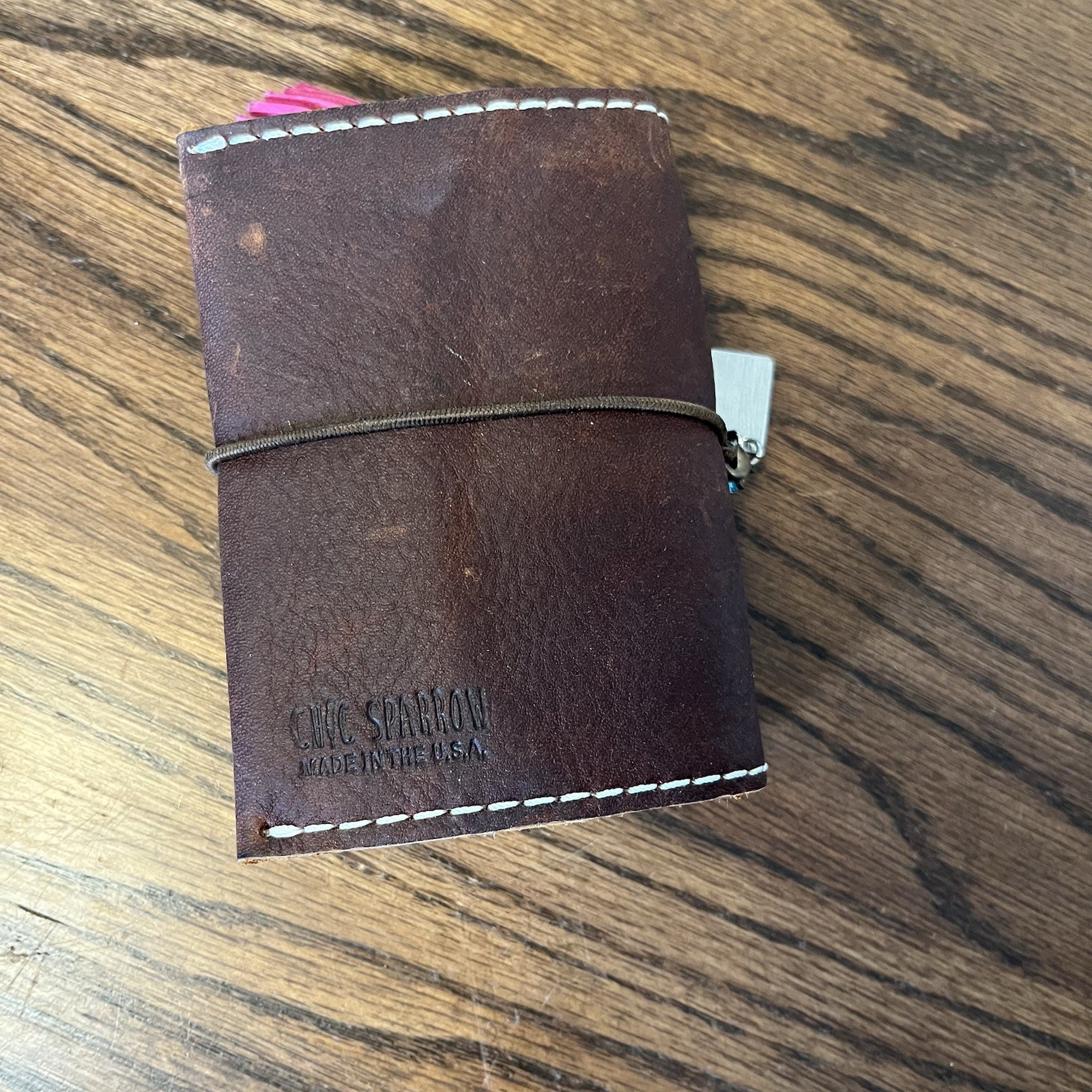Chic Sparrow Brown Leather Traveler’s Notebook Pocket Sz Loop Journal Inserts