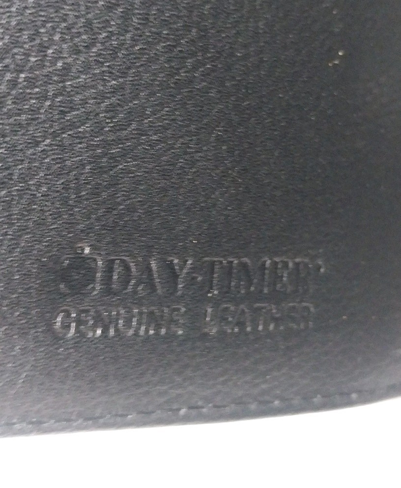 Vintage Daytimer Planner Binder Black Leather 7 Ring Organizer 9.5″ X 7.5″