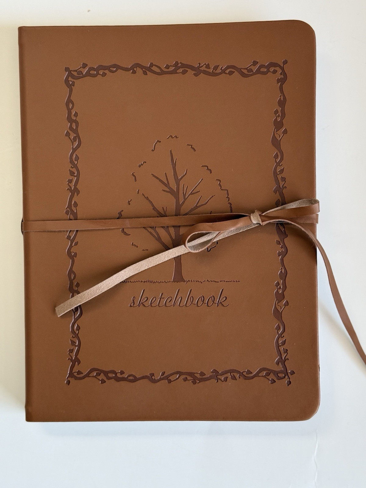 Artist’s Loft Sketchbook Journal-Leather Cover-Acid Free Paper, 80 Sheets 6″x 8″