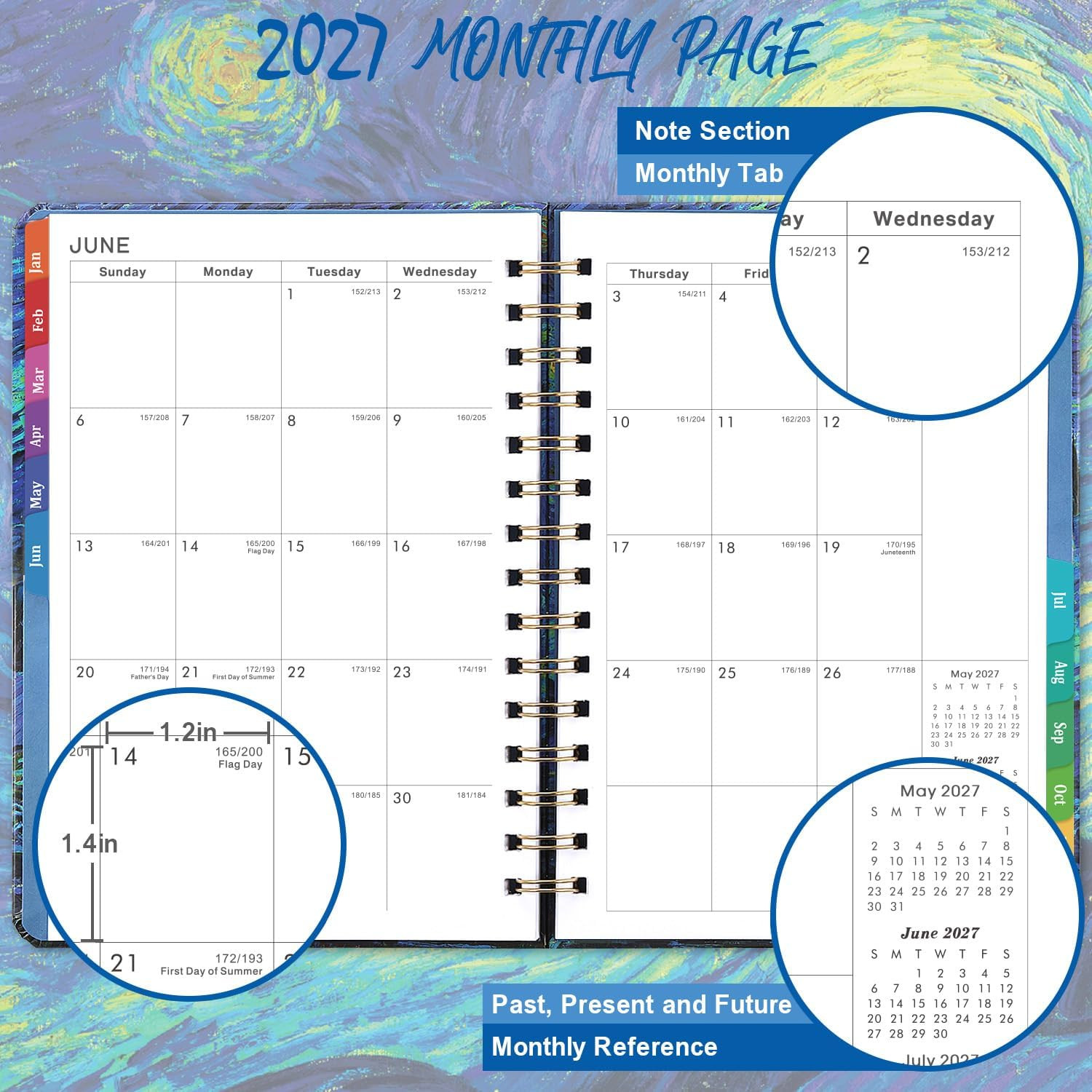 2027 Planner – Weekly ＆ Monthly Planner 2027, Jan.2027 – Dec.2027, 6.4″ X 8.5″,