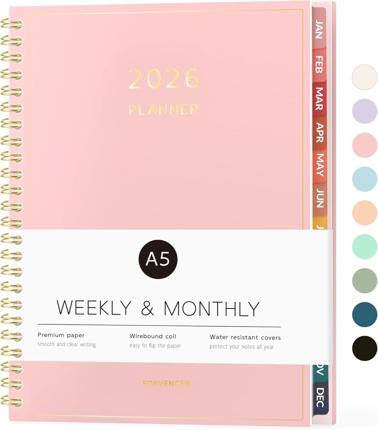 2026 Planner, Calendar Planner Weekly and Monthly (Jan 2026-Dec 2026), 6″ X 8″,