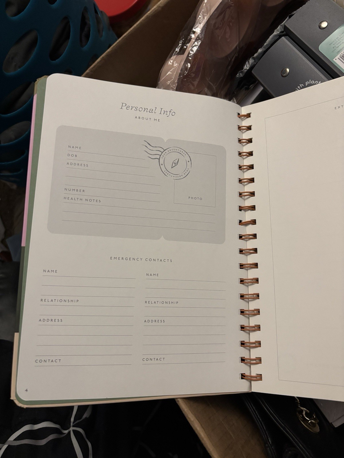 Papier Travel Journal Spiral Bound Hardcover “My Adventures” Journey