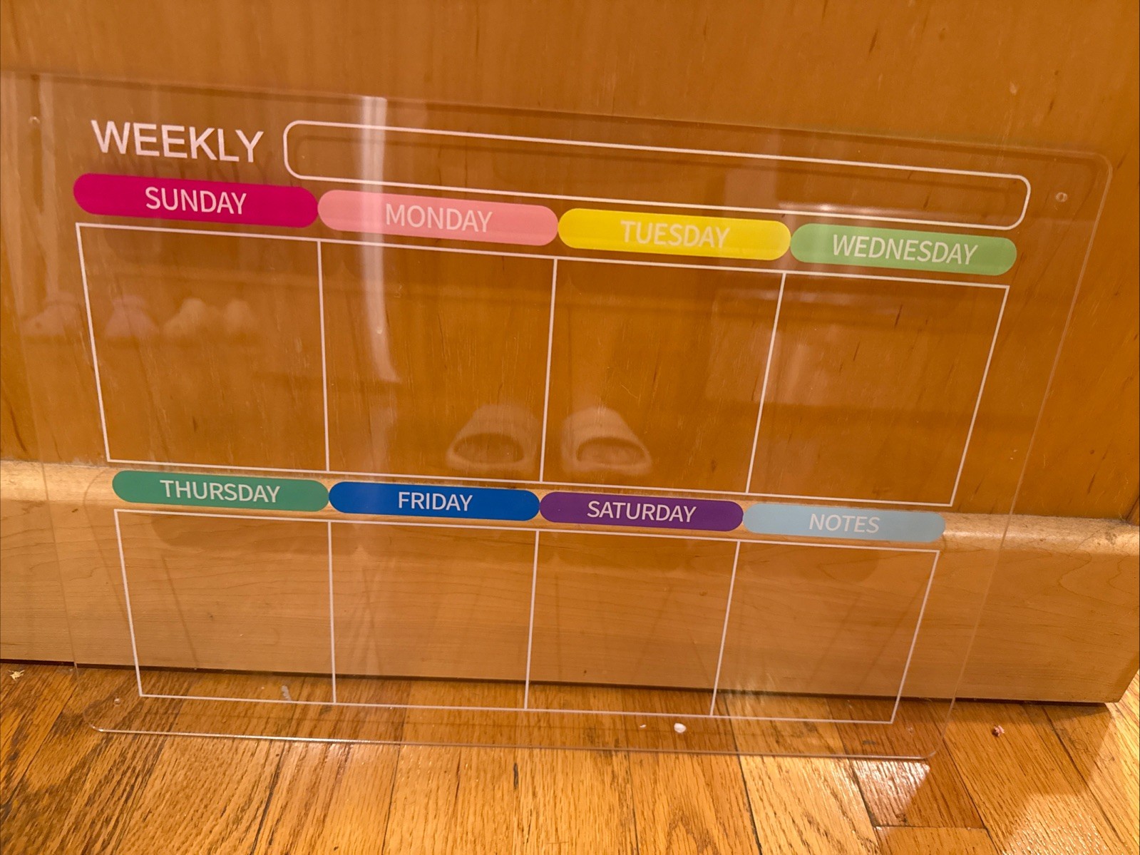 Acrylic Calendar Weekly Planner Board for Fridge