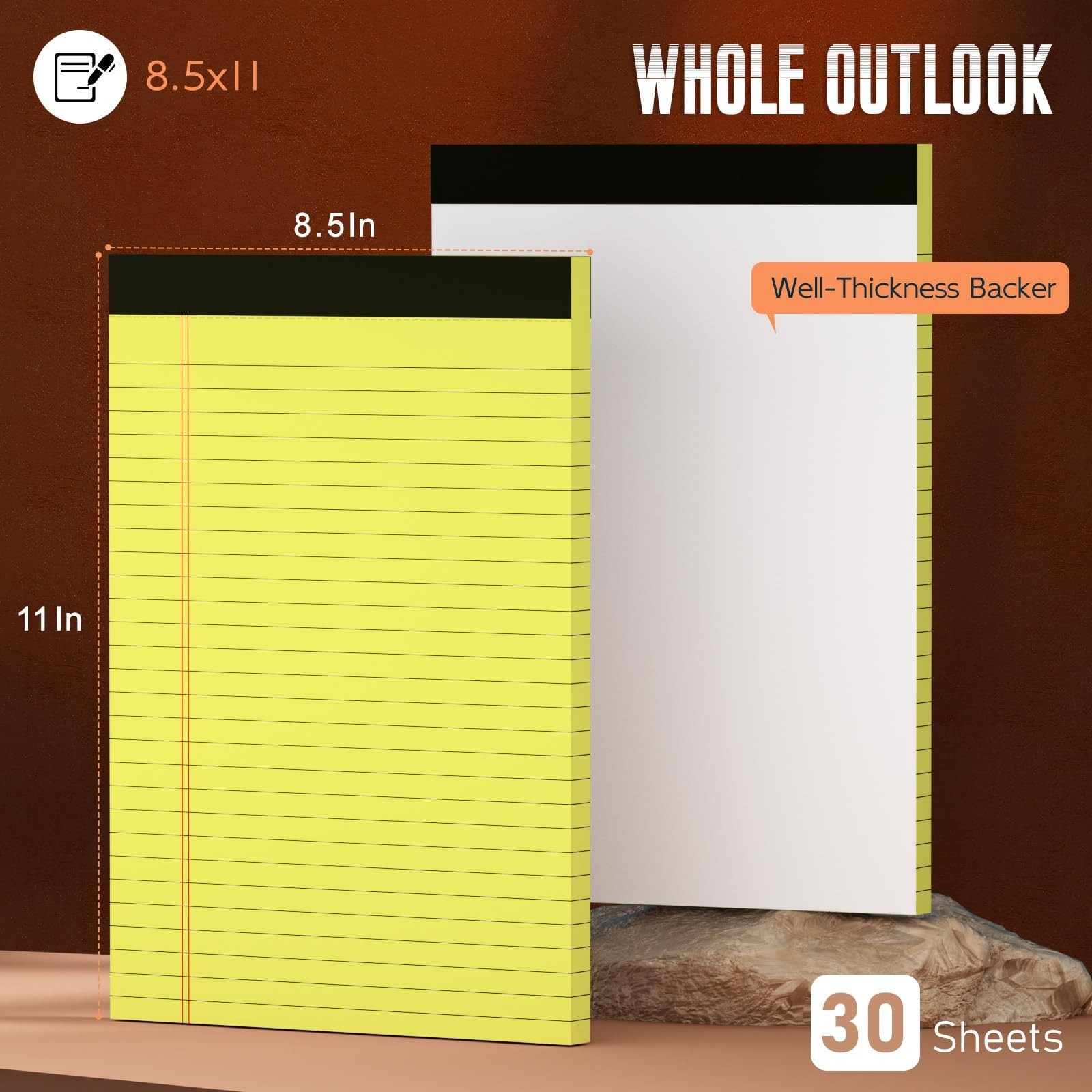 Yellow Legal Pads 8.5 x 11 Note Pads, 3 Pack Yellow Notepads 8.5 x 11 Wide Ru…