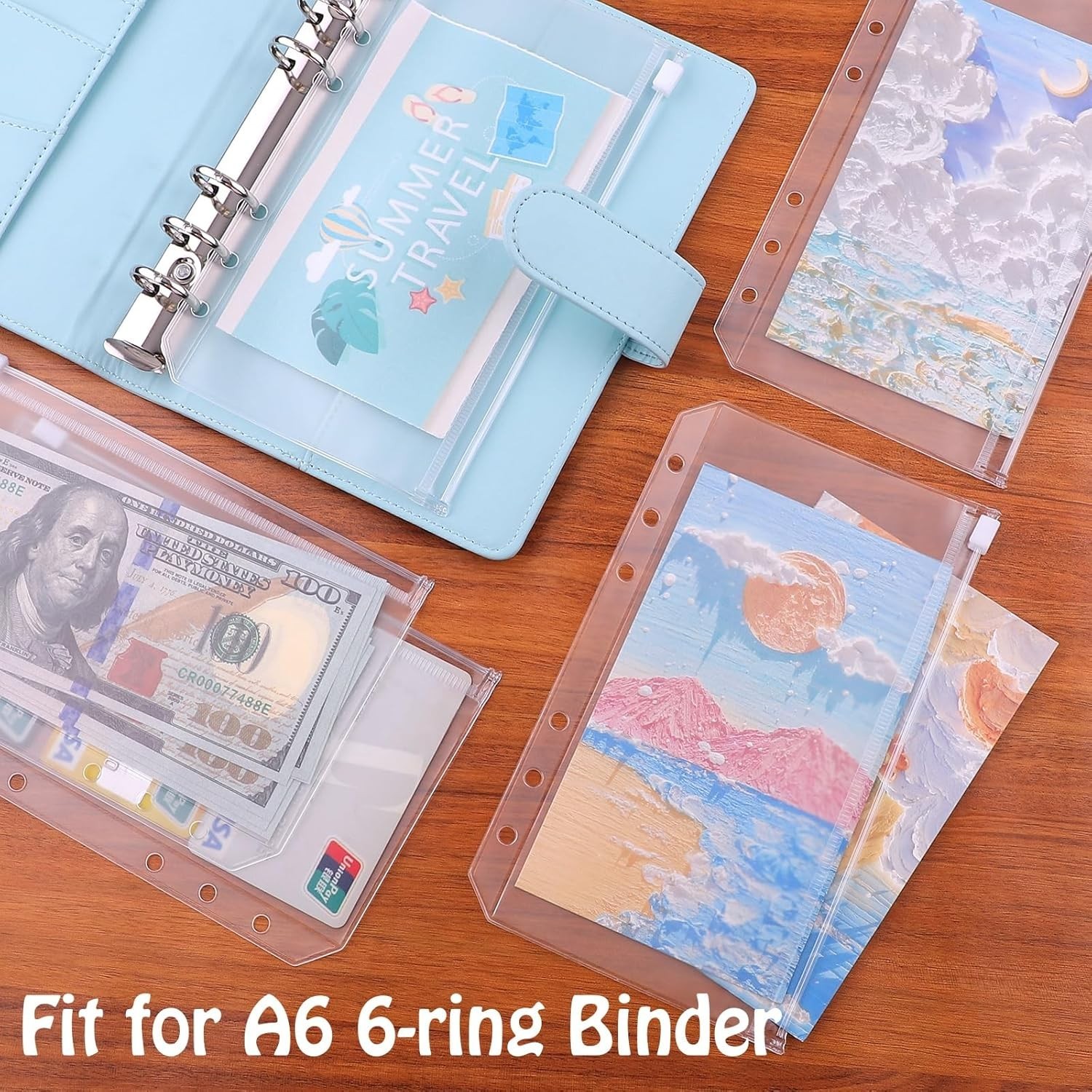Versatile 12-Pack A6 Budget Cash Envelopes – Waterproof PVC Document Pouches