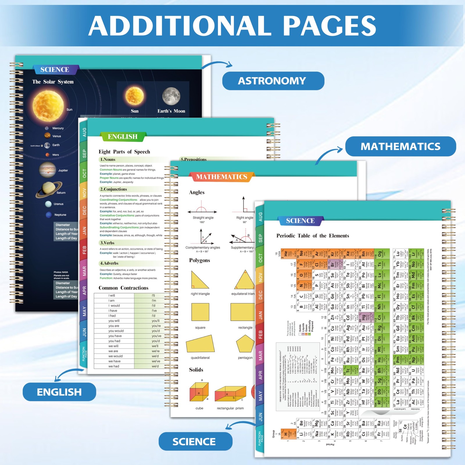 Student Planner 2026-2027 – Monthly and Weekly School 9″ x 11″, blue