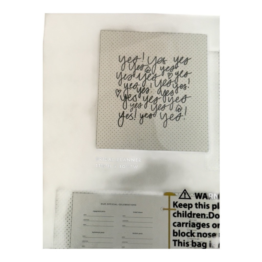Kate Spade New York “Yes Yes Yes” Bridal Planner Binder – New in Box Wedding