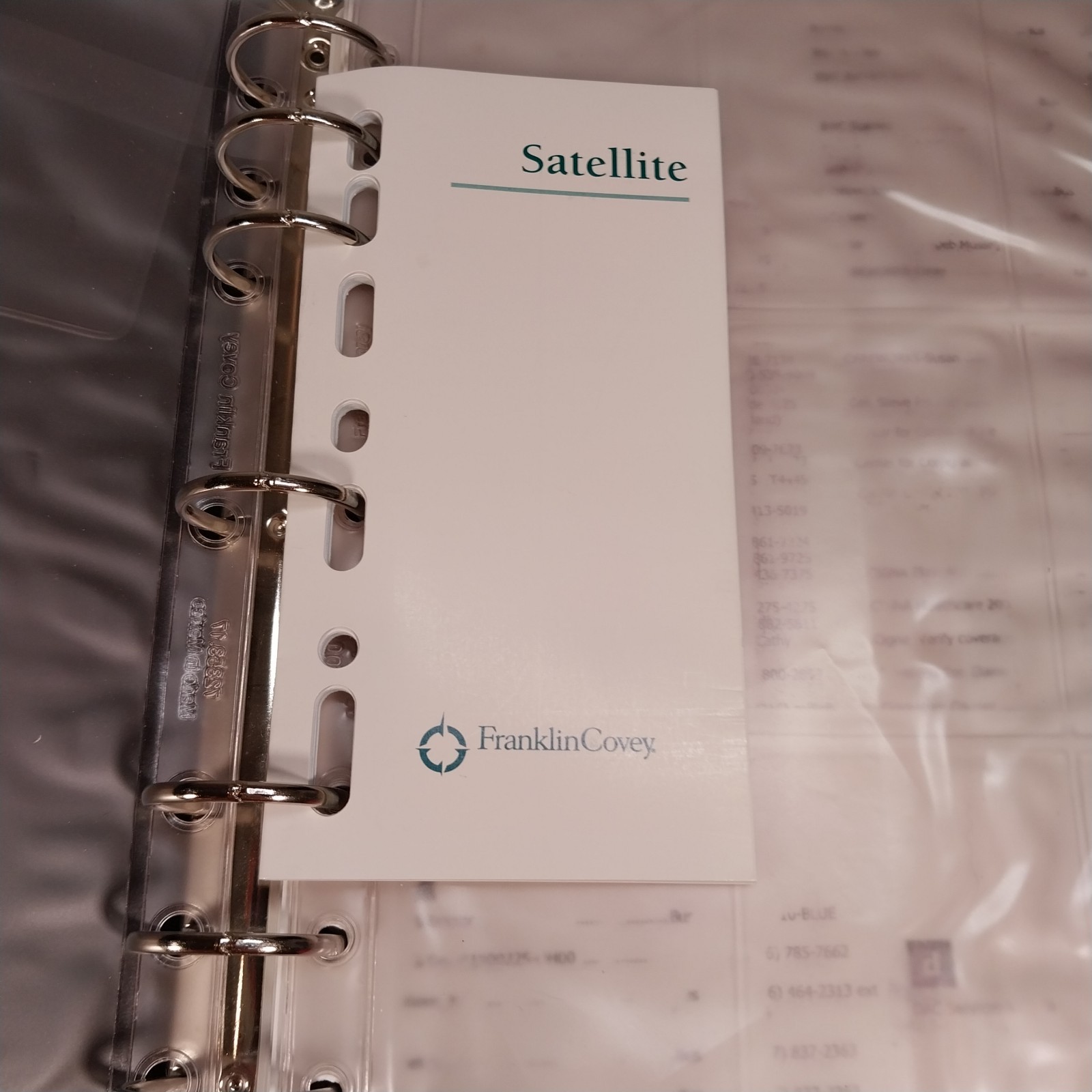 Franklin Covey Classic 7-Ring Binder Burgundy Faux Leather Planner Tabs Inserts