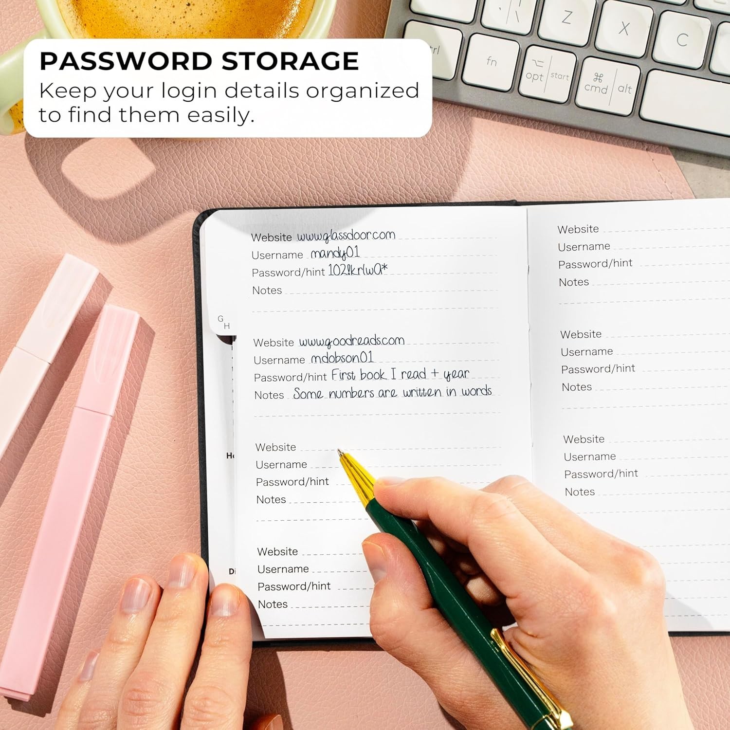 Compact Password Organization Notebook