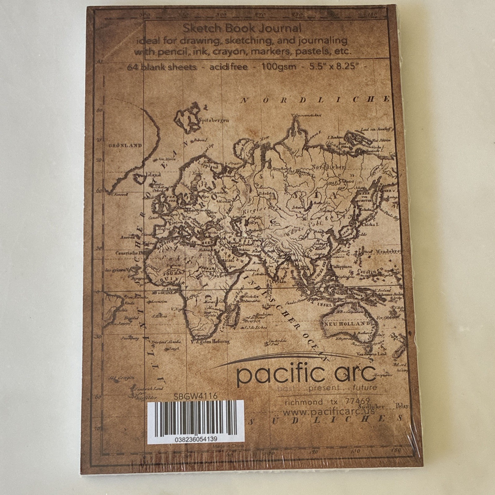 Pacific Arc Acid-Free Sketch Book Journal, Blank Sheets, 5.5 x 8.25″