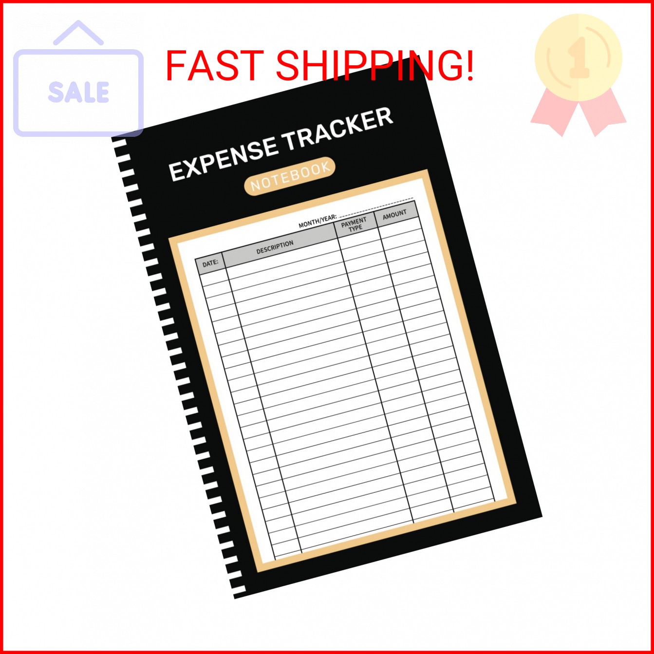 Expense Tracker Notebook: Daily Spending Tracker Bill Organizer Log Book, Budget