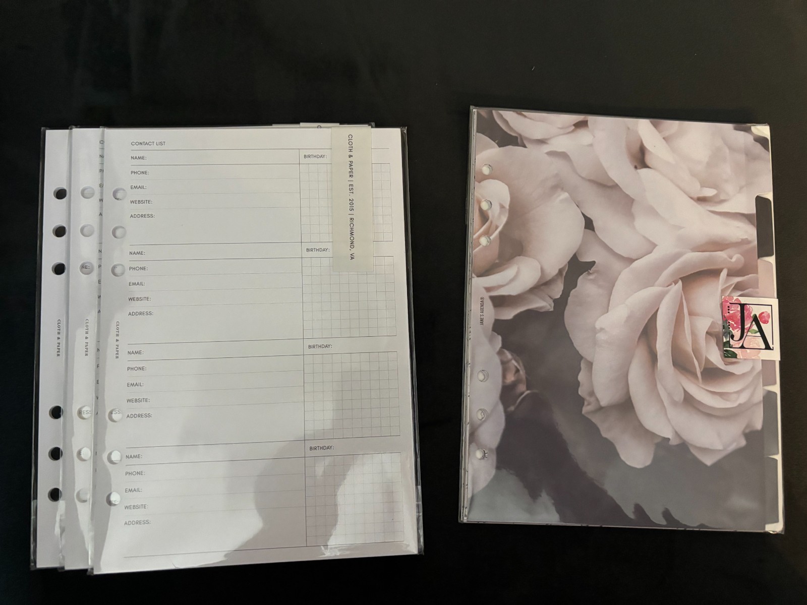 Jane’s Agenda & Cloth & Paper Planner Accessories Lot for A5 size