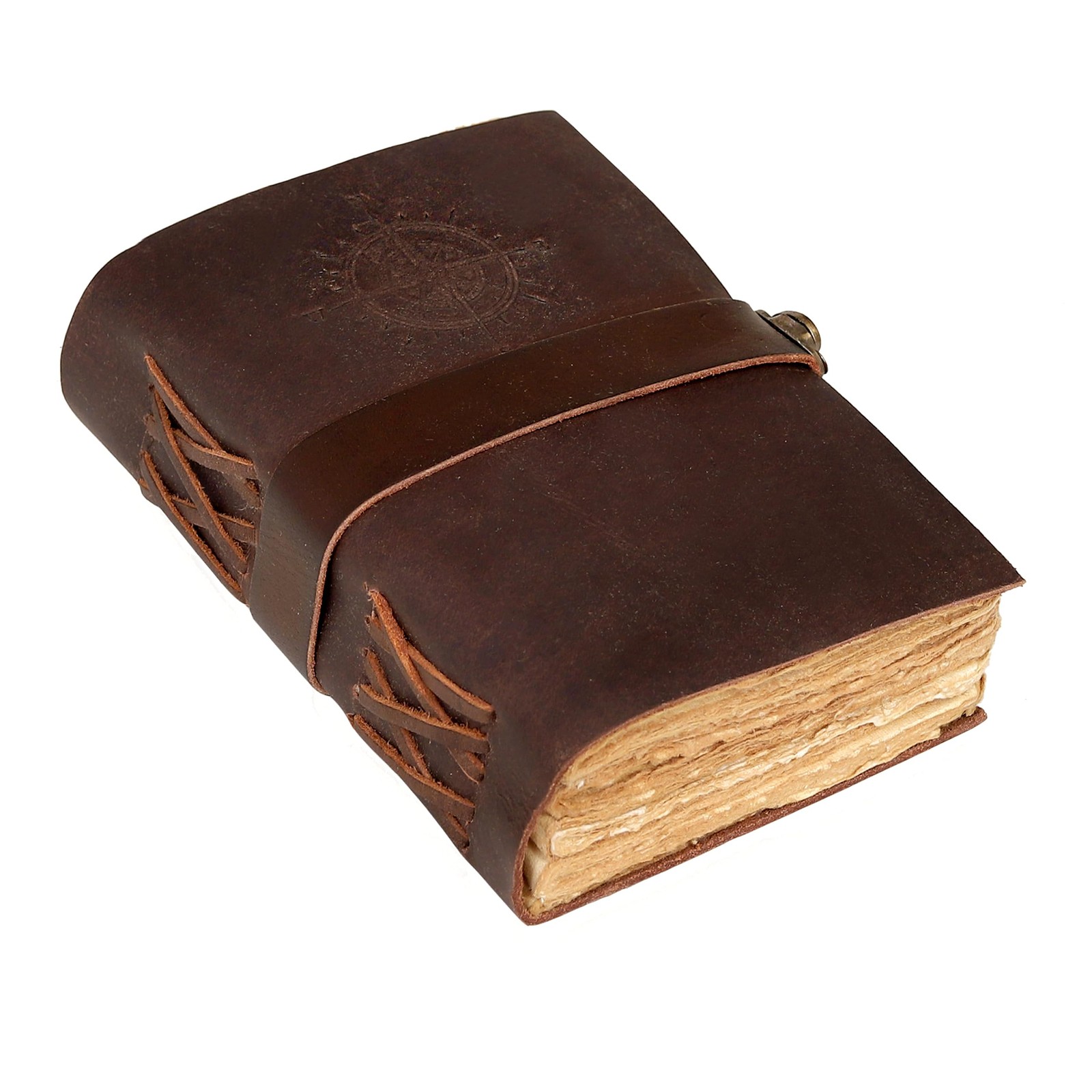 cuero Compass Vintage Leather Journal – Antique 11.5″X8.25, Brown