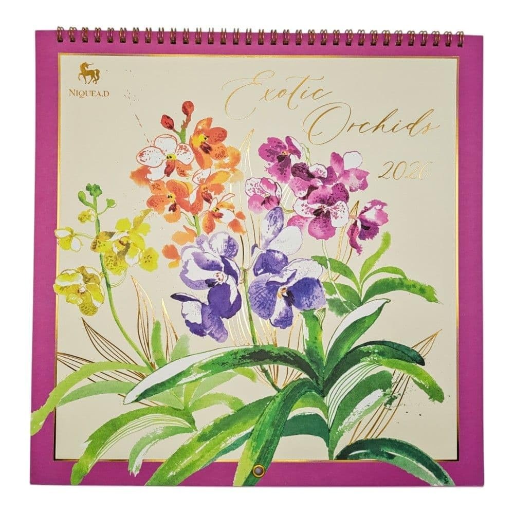NIQUEA.D, Exotic Orchids 2026 Spiral Wall Calendar 2026, Multi