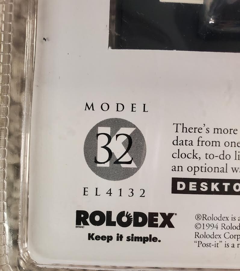 Vintage Rolodex 32K Desktop Organizer Electronic Rolodex File EL4132 NOS 1994