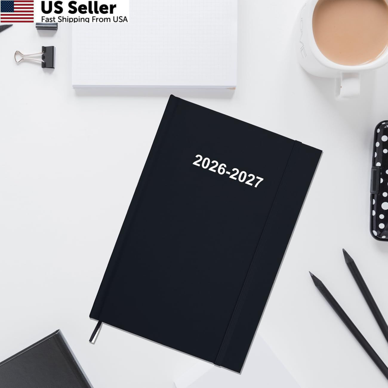2026-2027 Planner – Weekly & Monthly from July 5.8″ x 8.4″, Black