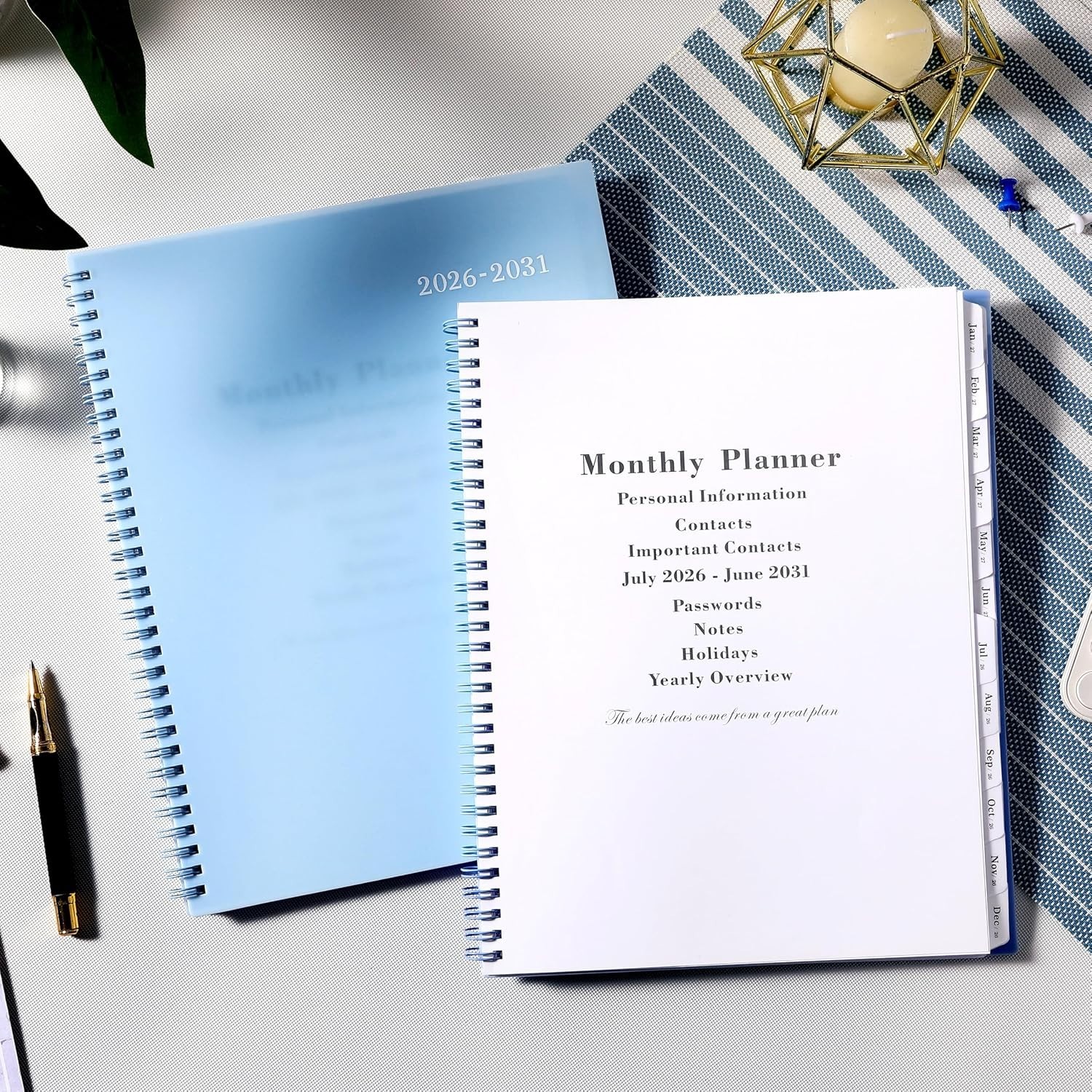 Flexible Durable Cover 5 Planner – Light Blue