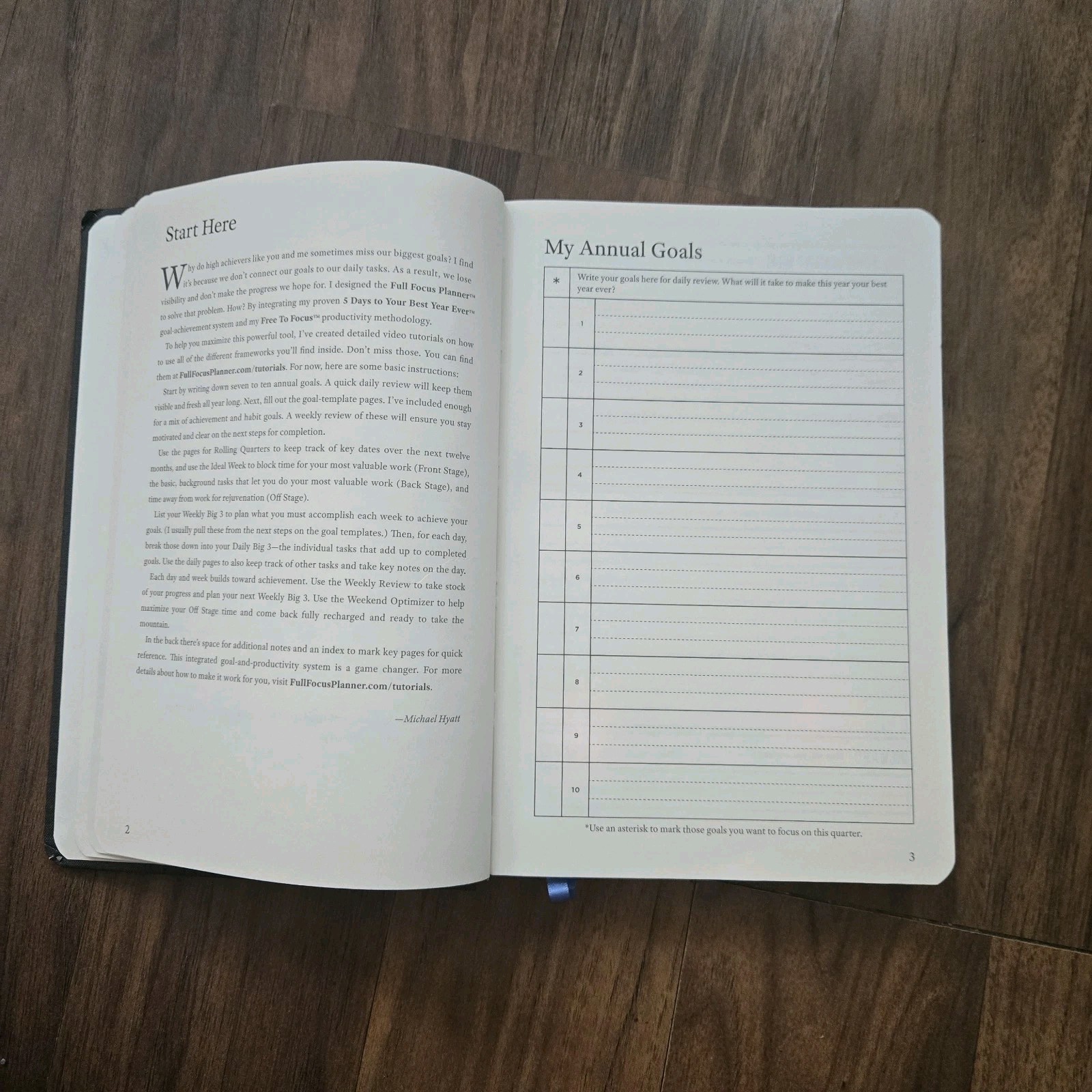 Full Focus Planner Hardcover Planner Organizer Notebook, Black Keepsake Pocket