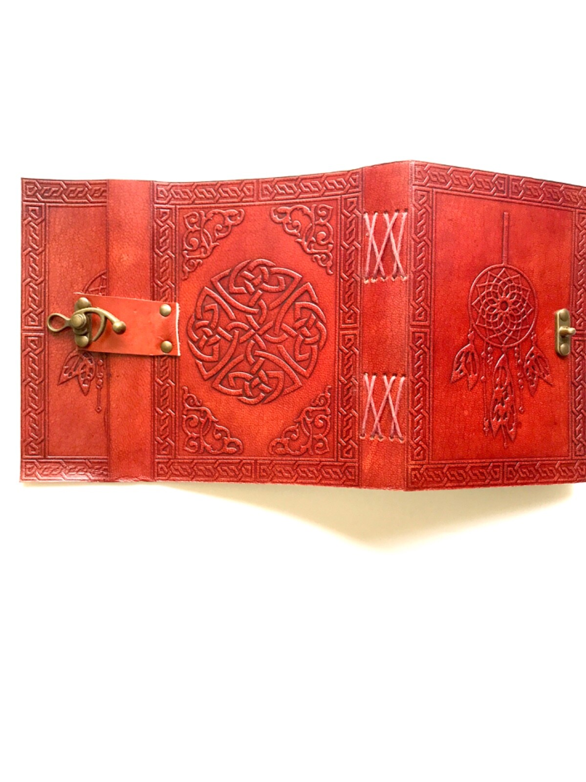 Genuine leather Journal Diary Dream catcher 100% cotton Tree Free recycled paper