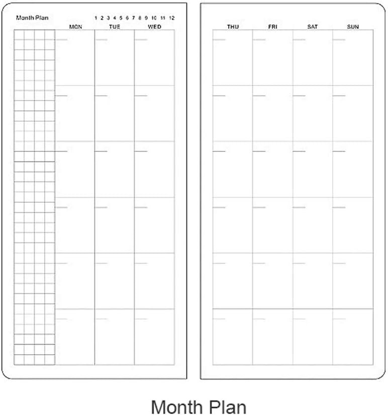 Undated Gray A6 Pocket Planner with 144 Pages, 2 Ribbons, 2021