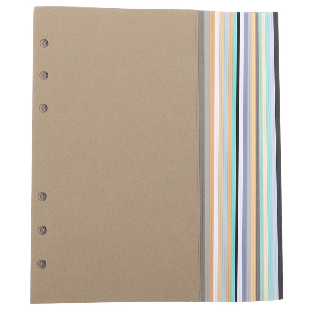 40 Sheets Colored Writing Paper A6 Planner Inserts Binder Refills