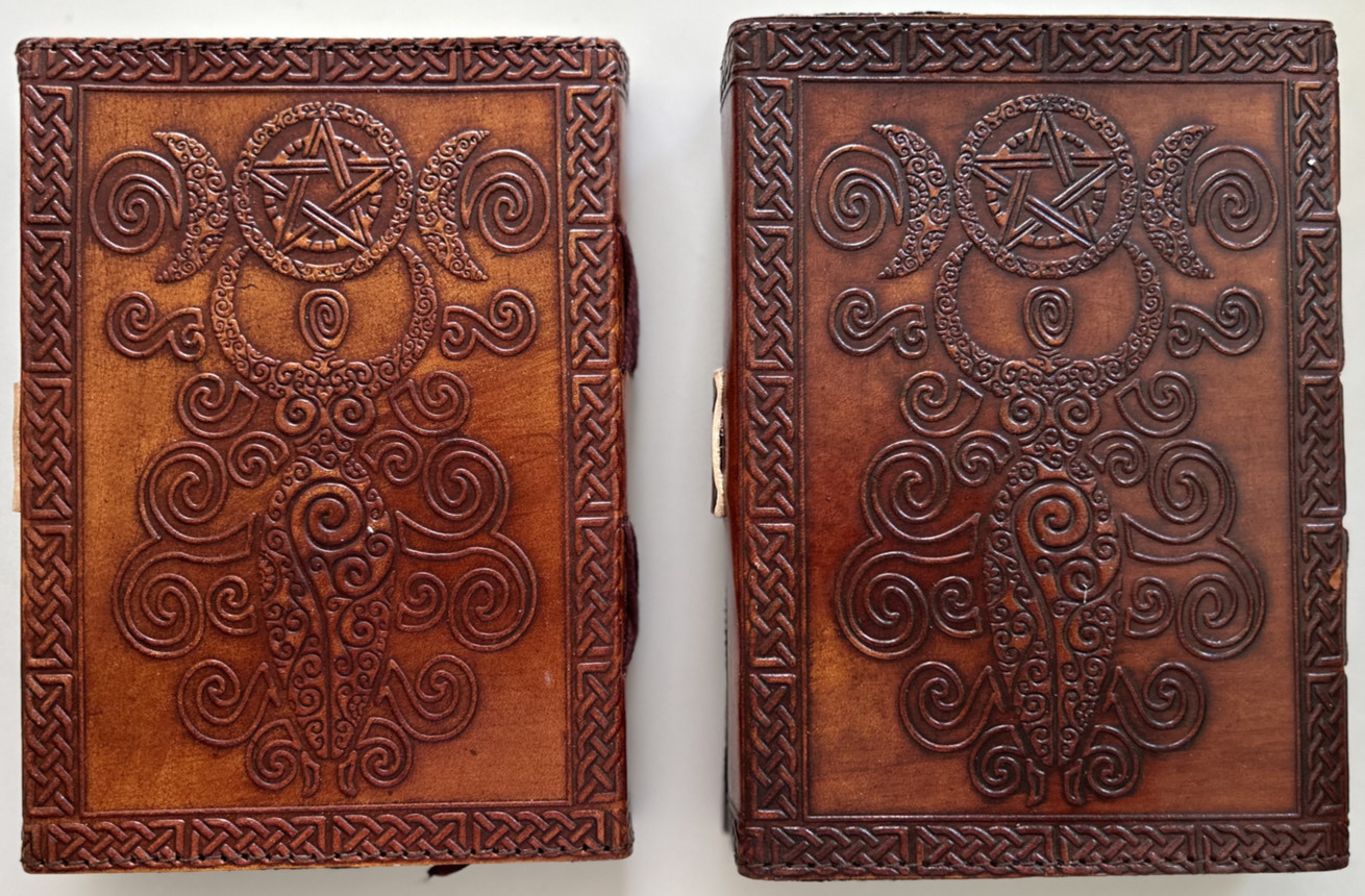 2-Pack Handcrafted Genuine Leather Diary Journal Notebook Motif Design 110 Page