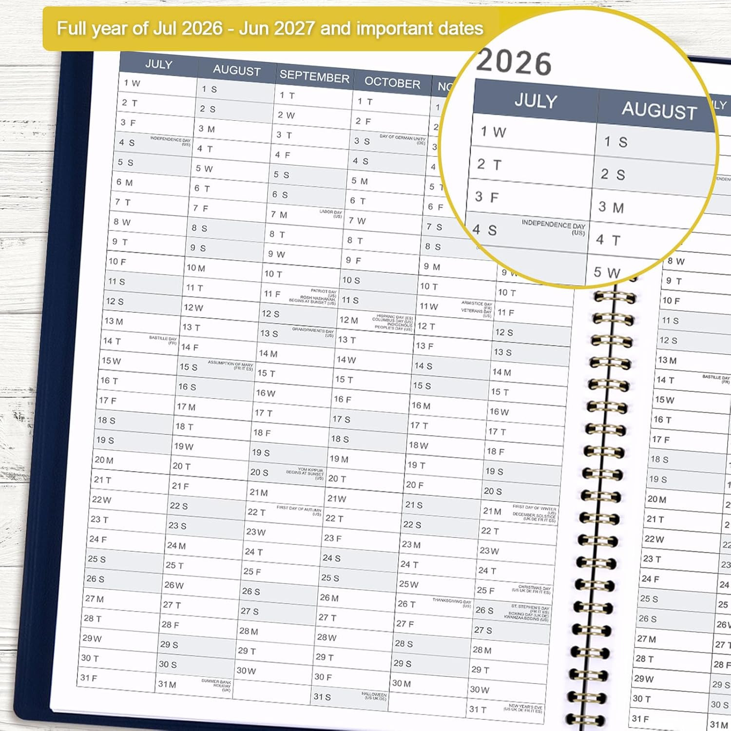 2026-2027 Appointment Book/Planner – Weekly Appointment Book 2026-2027, July 202