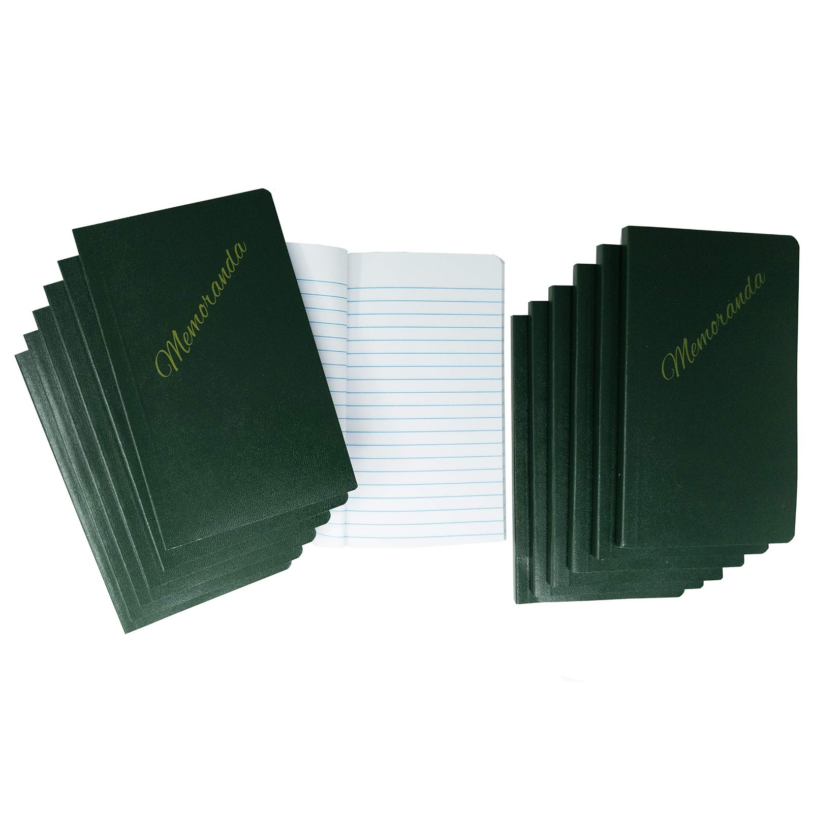 12-Pack Green Military Memo Books, 3.25″x5.5″, 144 Pages, Pocket-Sized Notebooks