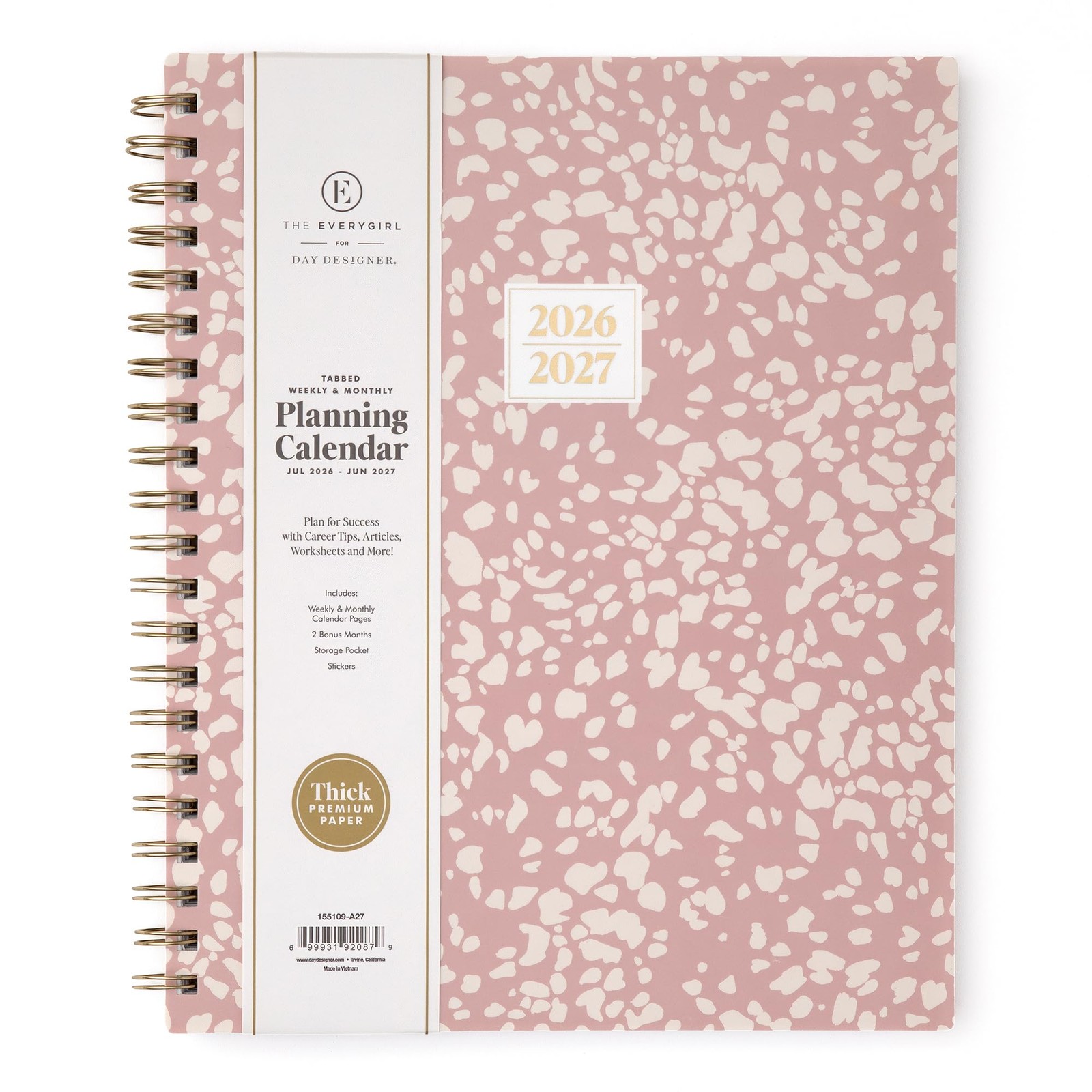 Blue Sky The Everygirl 2026-2027 8.5″ x 11″, Bengala Desert Rose- 2026/2027