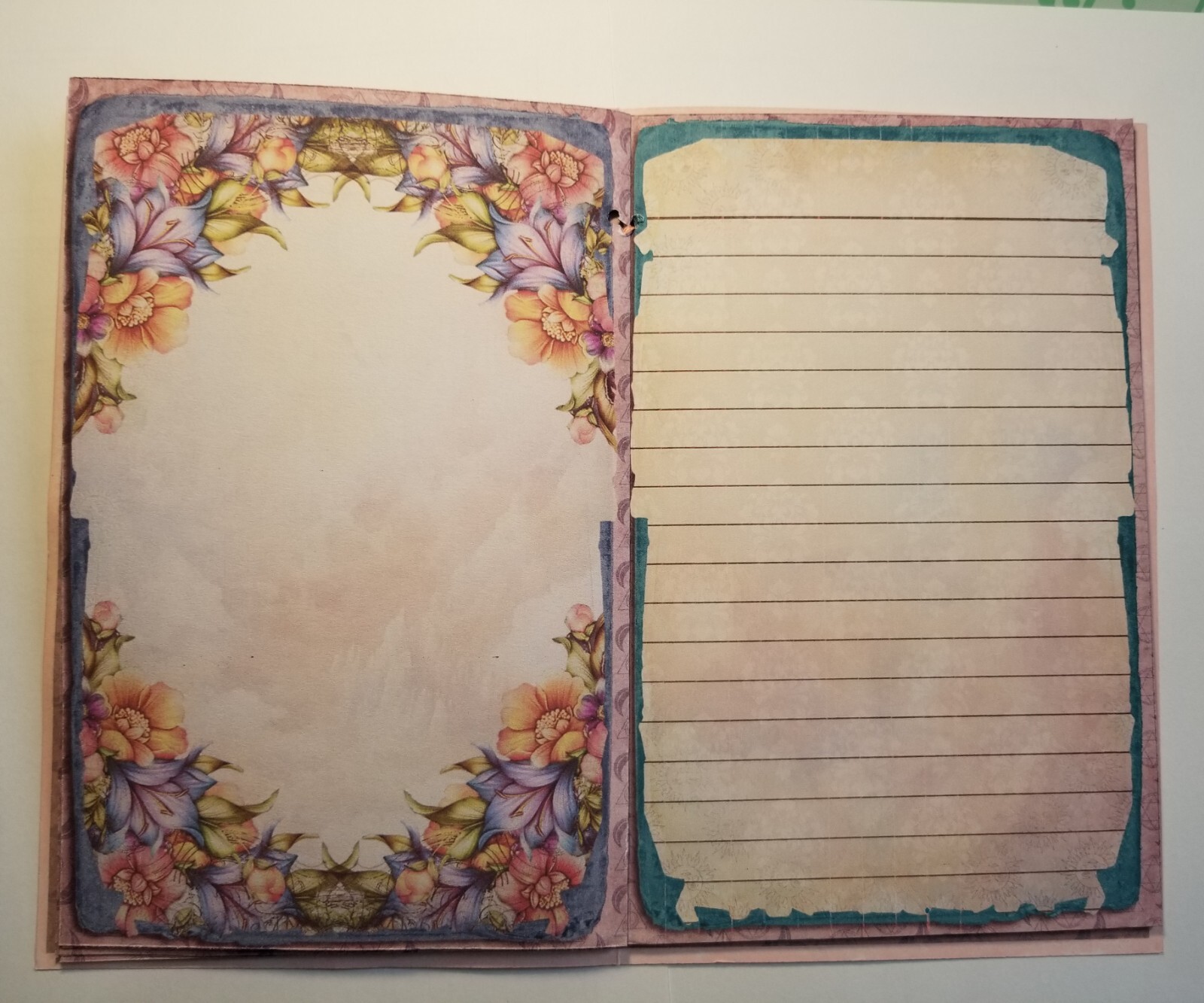 Junk Journal Blank Booklet “DREAMER” Dreamcatcher, Pastel LG 8.5″x5.5 ” 40pgs