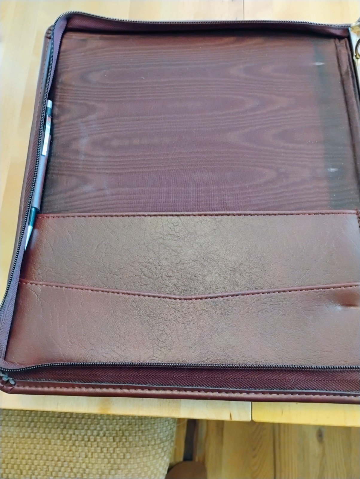 Time System A5 Leather Binder zip closure Pentel P225 Pencil CLEAN 1994 Planner