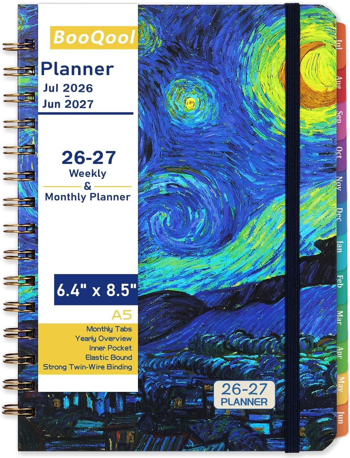 2026-2027 Planner – Jul.2026 – Jun.2027, Weekly ＆ Monthly Academic Planner 2026-