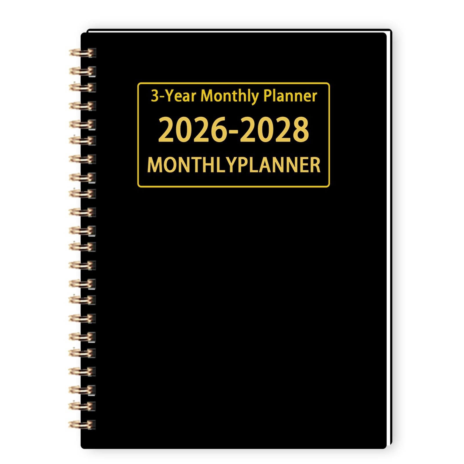 2026-2028 Monthly Planner – 3 Year Calendar, Twin-Wire Binding, Lined Notes
