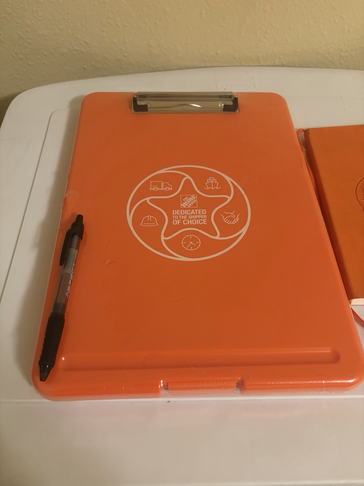 Home Depot Orange Clipboard + VOA Notebook New Clipboard Sealed Blank Planner