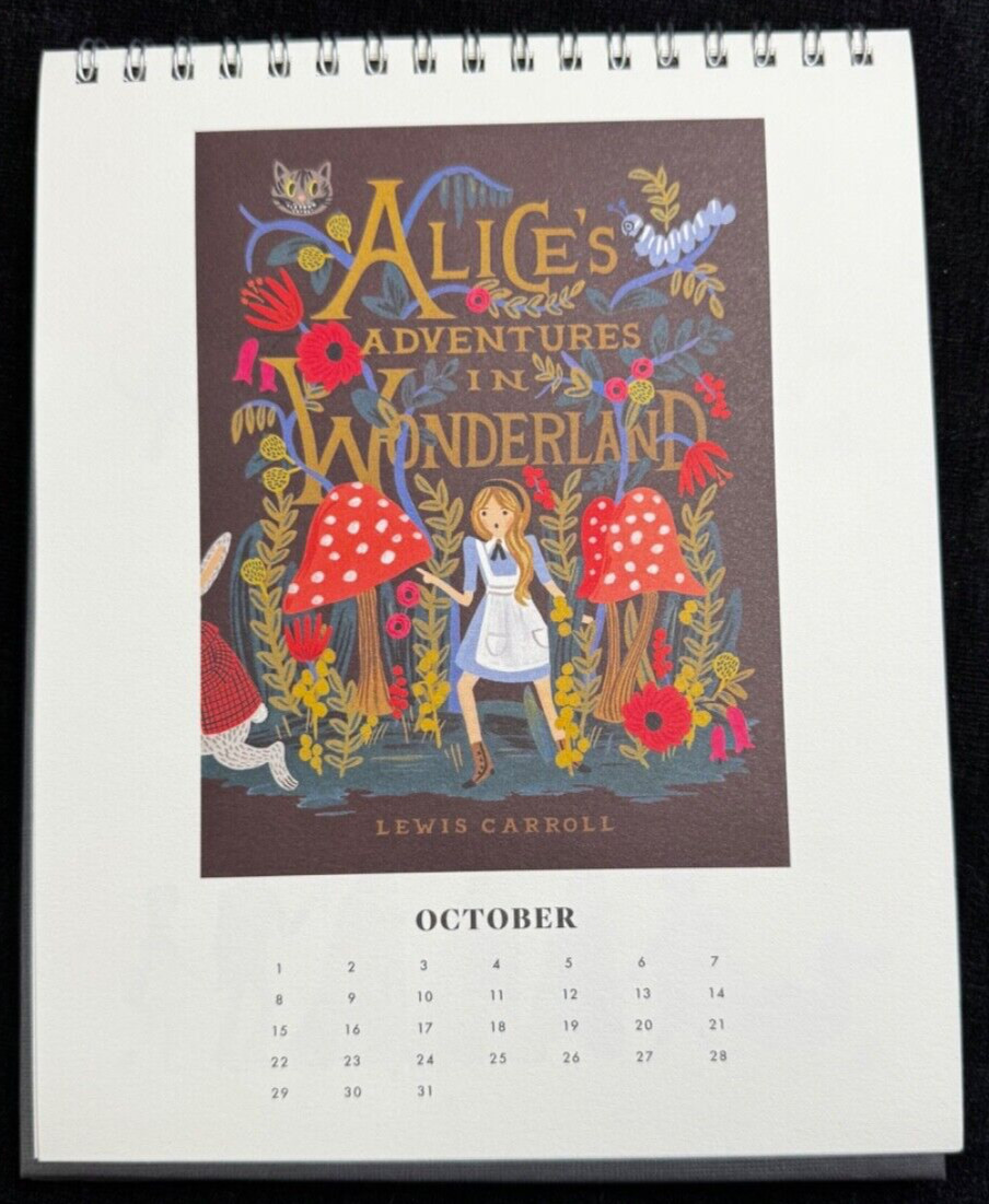 Rifle Paper Co. Limited Ed. Alice In Wonderland 2017 Desk Calendar – Great Art