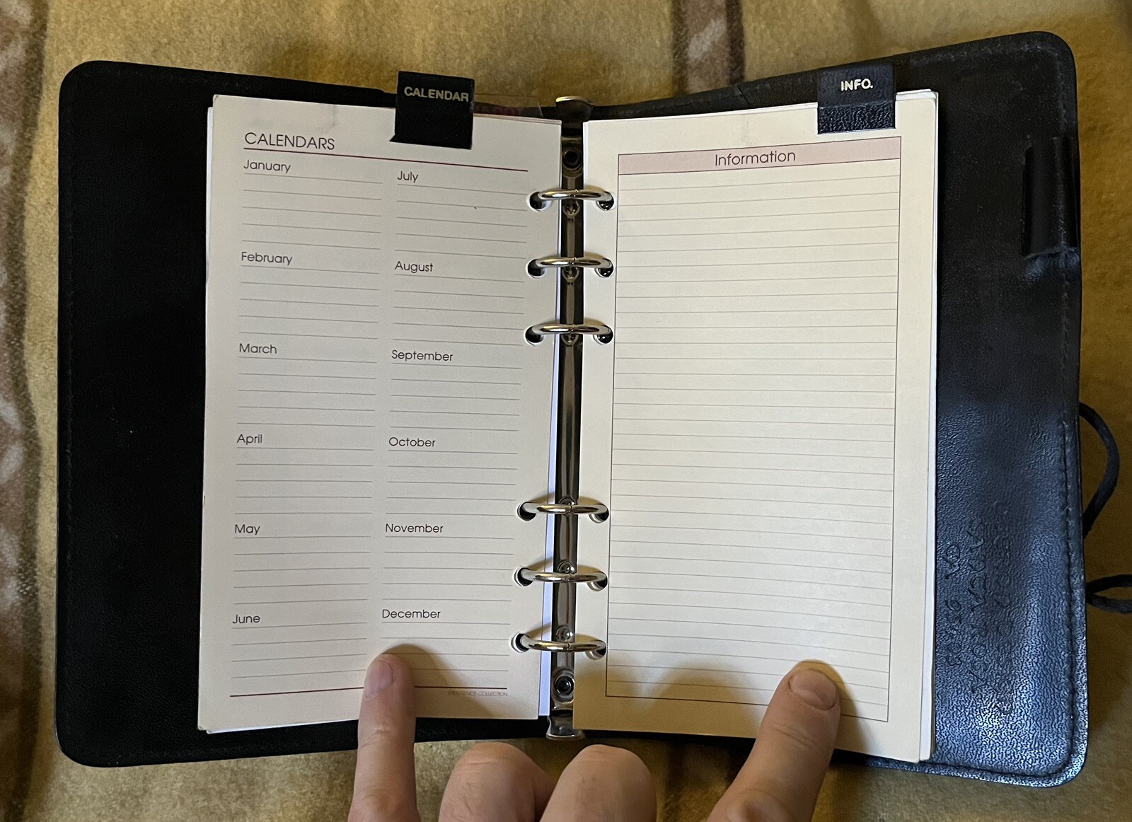 Stunning Red Leather Dragon 龍 Oberon Design 6-Ring Day Planner!