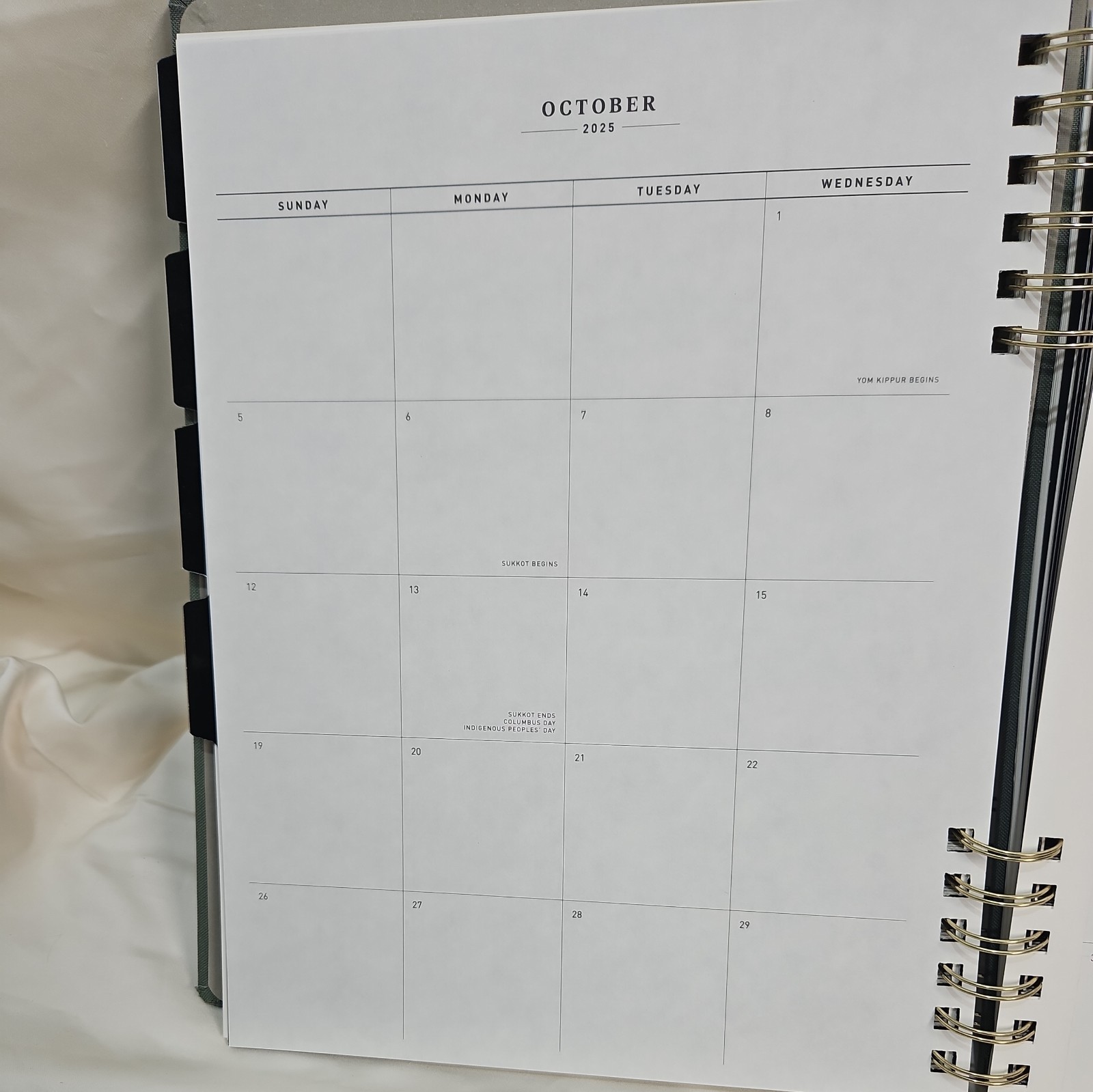 Altitude 8.5×11 2025-2026 Weekly Monthly Planner Dark Sage Warm Gray