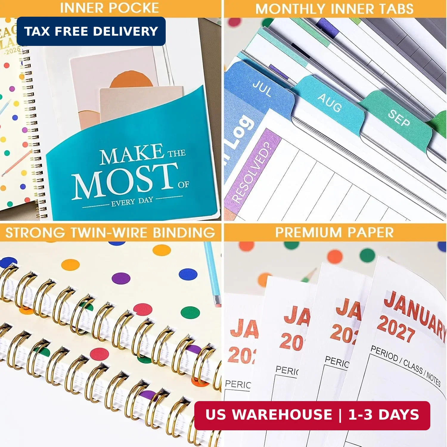 Teacher Planner 2026-2027, JULY 2026 – JUNE 2027, Teacher Planner 2026-2027 Acad