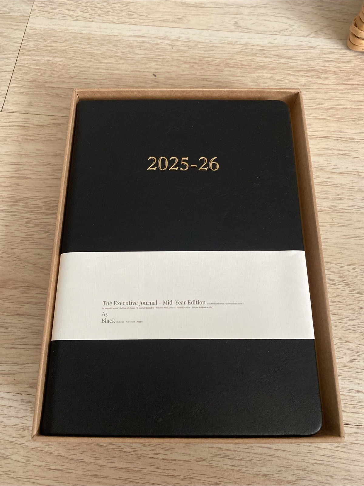 2026 Executive Daily Planner Journal US Holidays Customizable Black