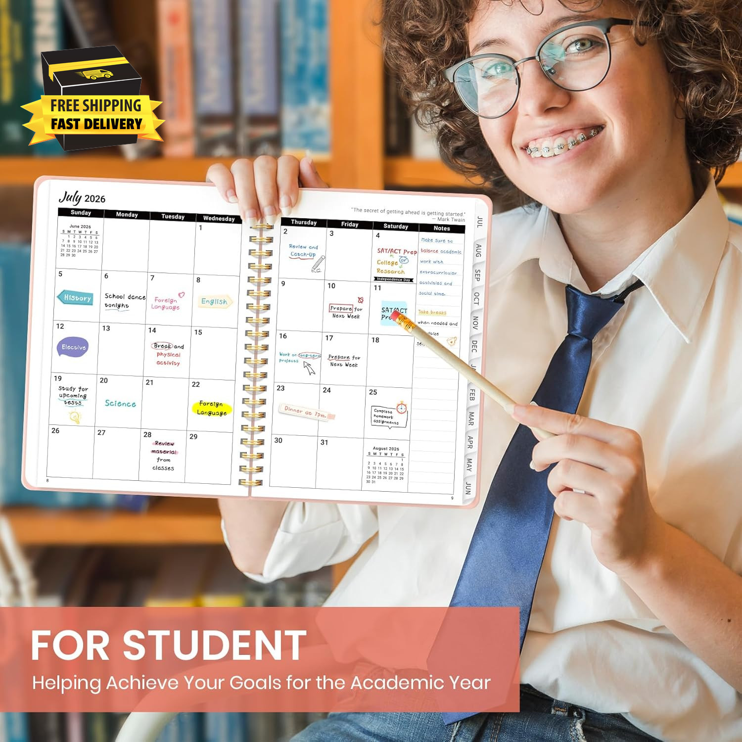 Planner 2026-2027 for Women & Men, Academic Monthly and Weekly Calendar Planner,