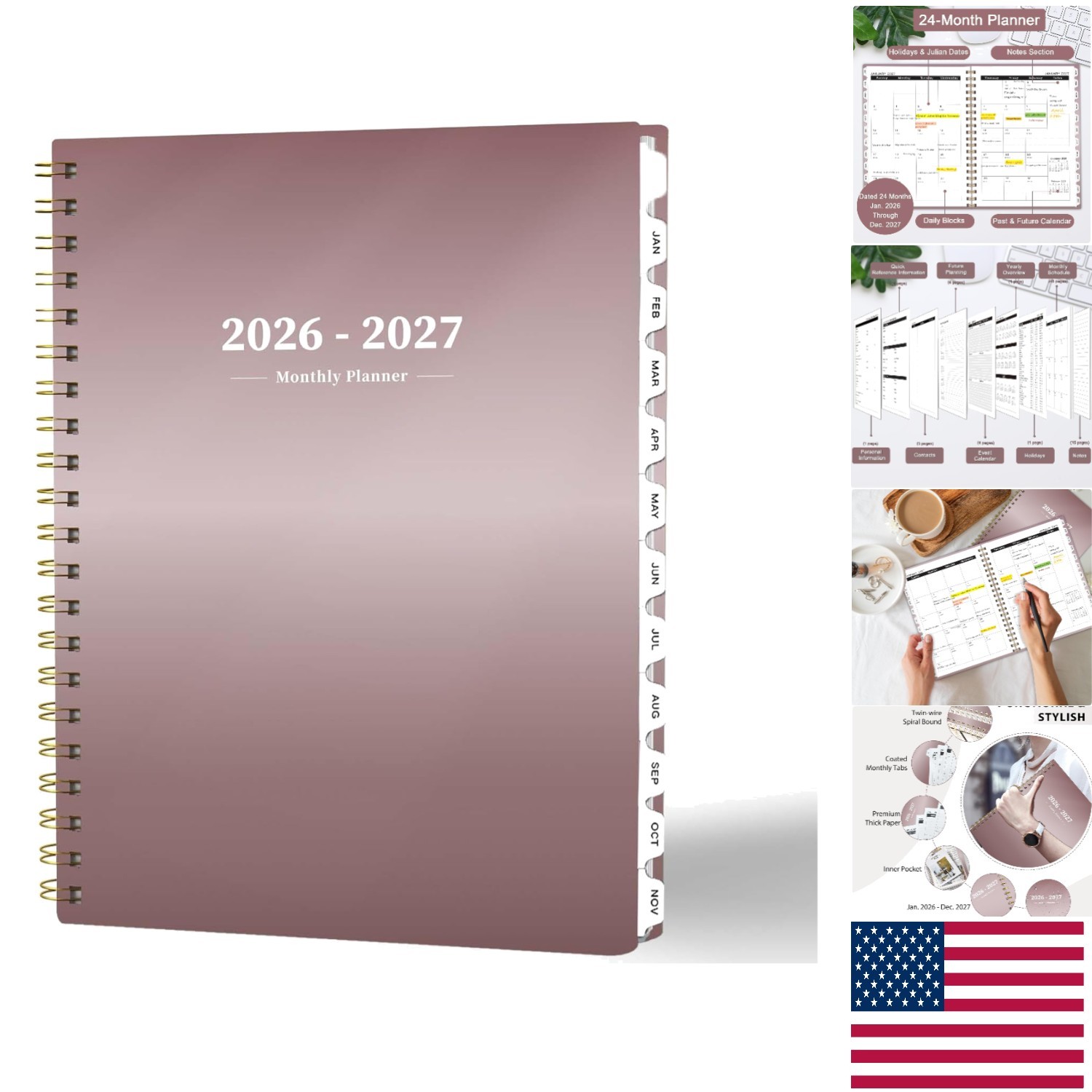 Stylish 2026 Monthly Planner with Waterproof Cover – Ideal for Every Schedule