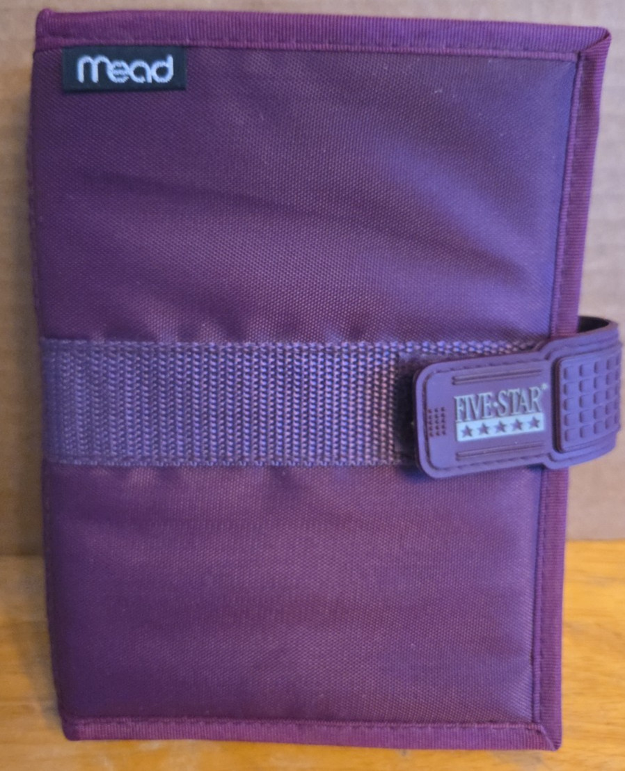 VTG 90s Mead Five Star Small Day Student Planner Organizer Purple Unused Pages