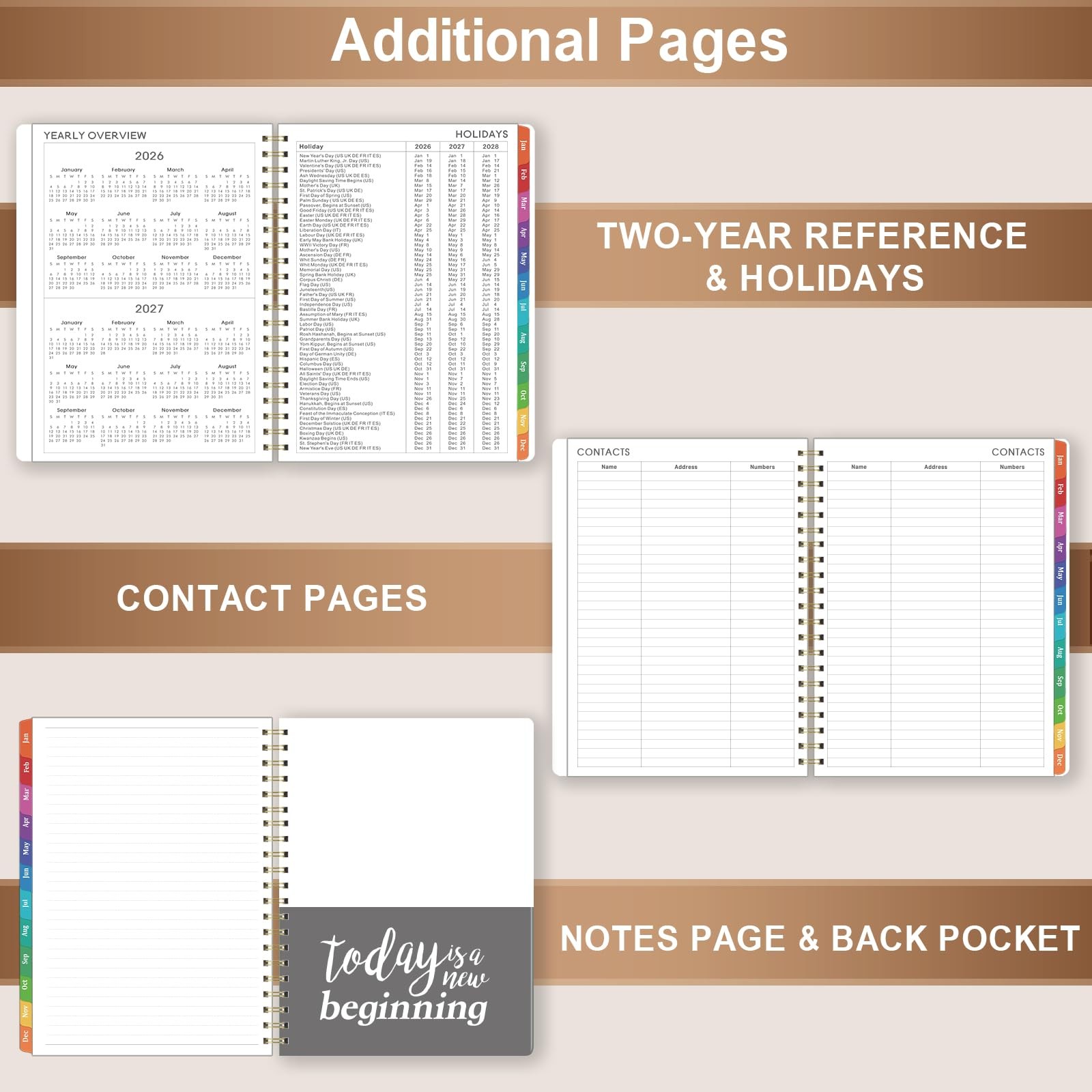 Planner 2026 – Planner/Calendar 2026, Jan. 2026 – Dec. 2026, Weekly Monthly