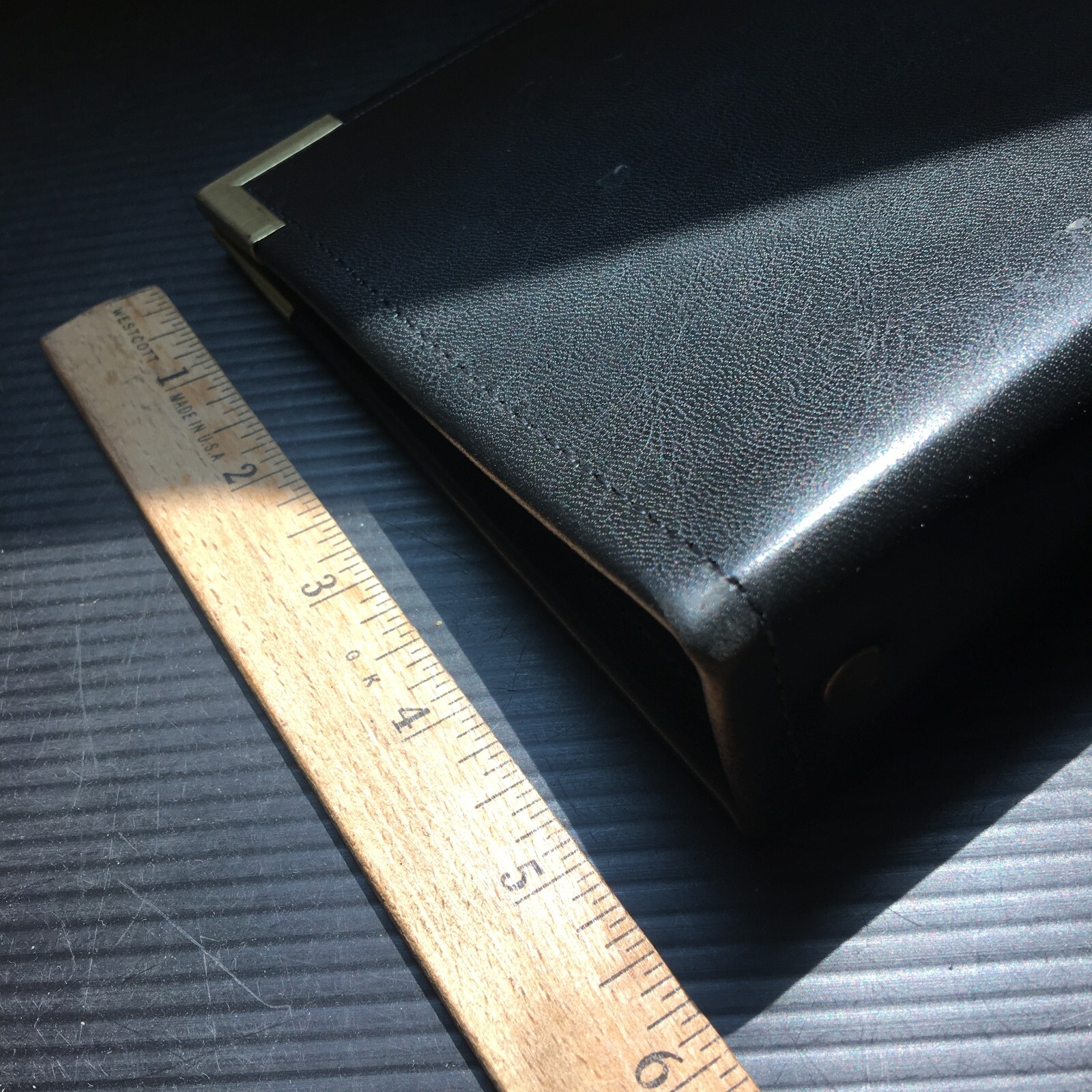 Vintage Hazel Faux Leather Folder Business Cards Organizer Made in USA 8″L x5″W