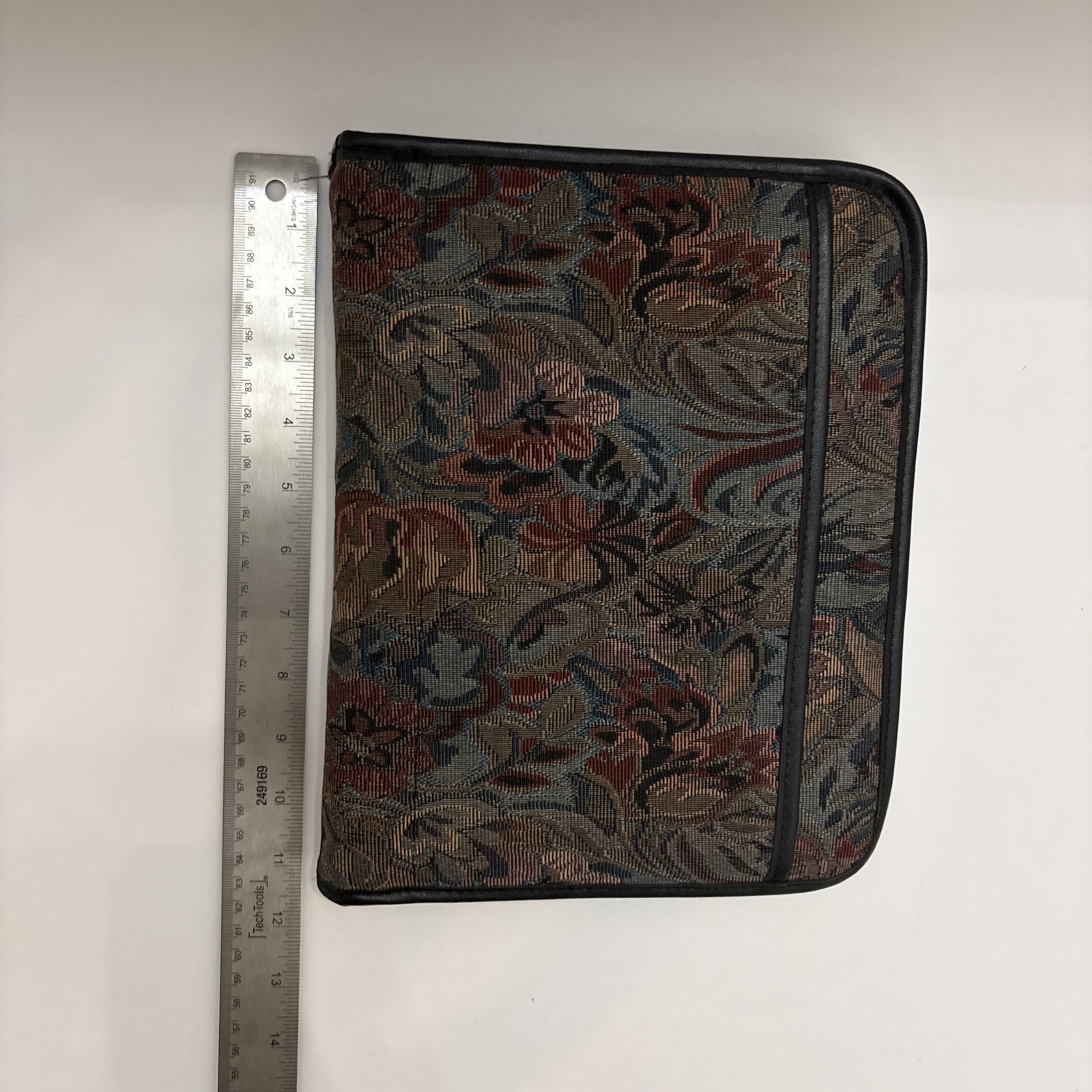 Vintage Avery PowerCase Binder Planner Floral Tapestry Zipper Organizer