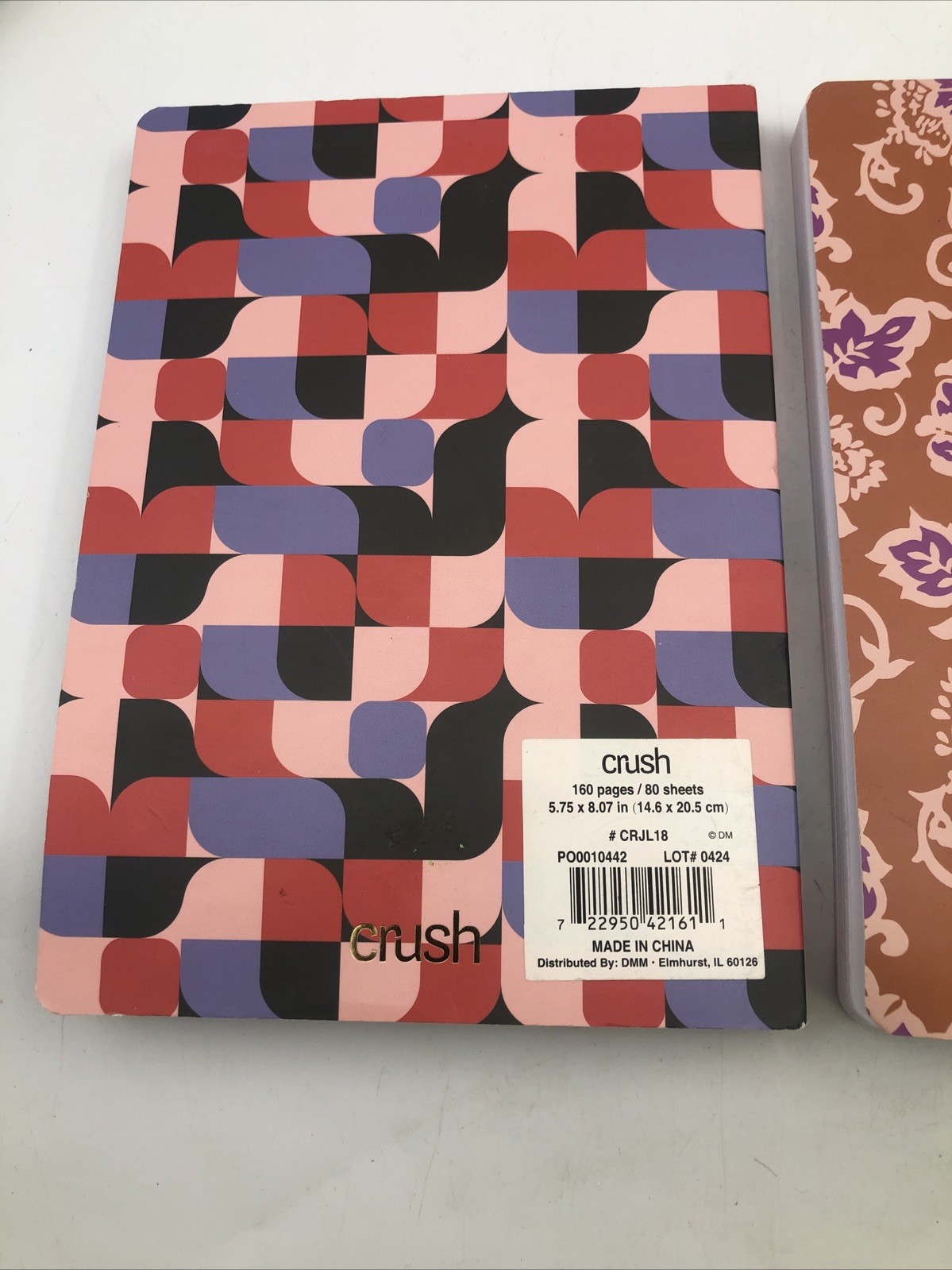 Set Of 2 Crush Journals Notebooks “Let Me Overthink This” & Noted 160 Pages