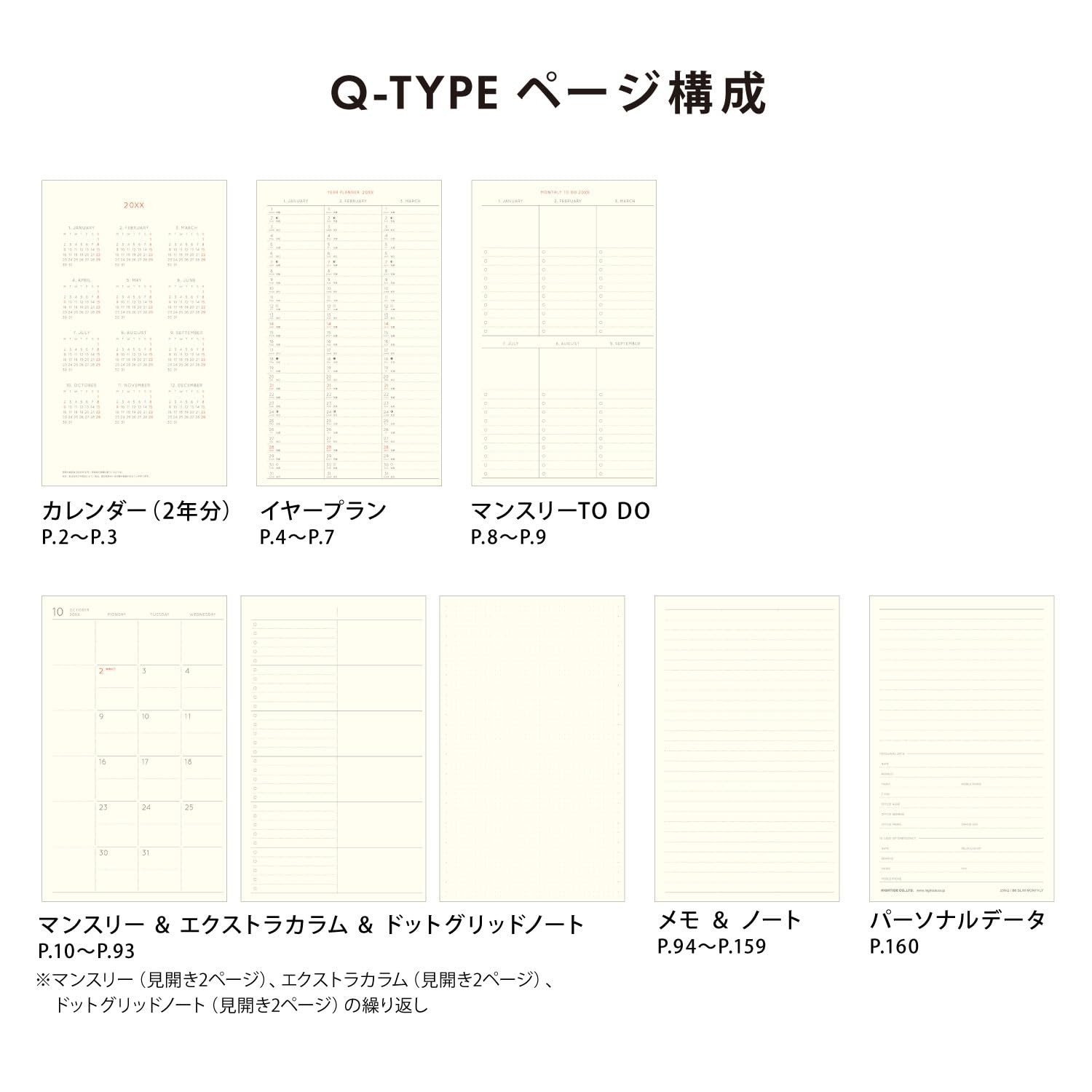 Planner 2025 March Start Q Type Refill (B6 Slim Monthly)